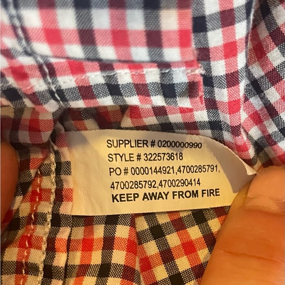 NWT Polo Ralph Lauren Boys Logo Cotton Check Buttondown Shirt Blue Red Sz 6 - Picture 5 of 5